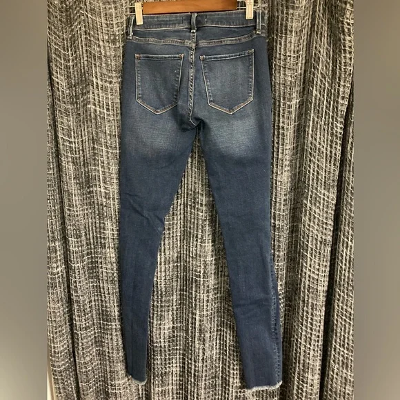Abercrombie & Fitch Dark Blue Distressed Skinny Jeans - Picture 8 of 10